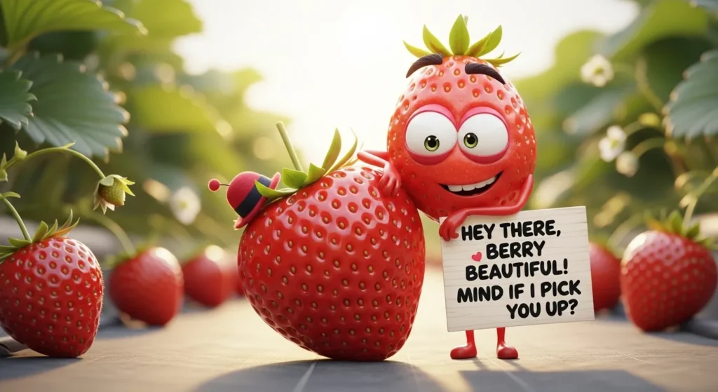 Funny Strawberry Pick Up Line 