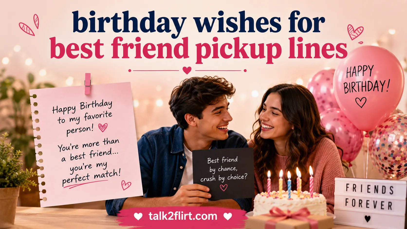 Birthday Wishes for Best Friend Pickup Lines