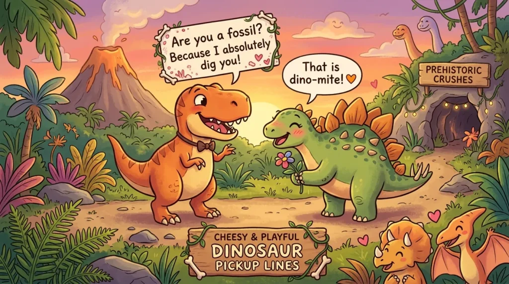 Cheesy & Playful Dinosaur Pickup Lines