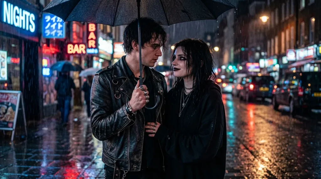 Dark romantic emo pickup line vibes