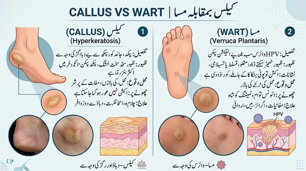 Callus vs Wart