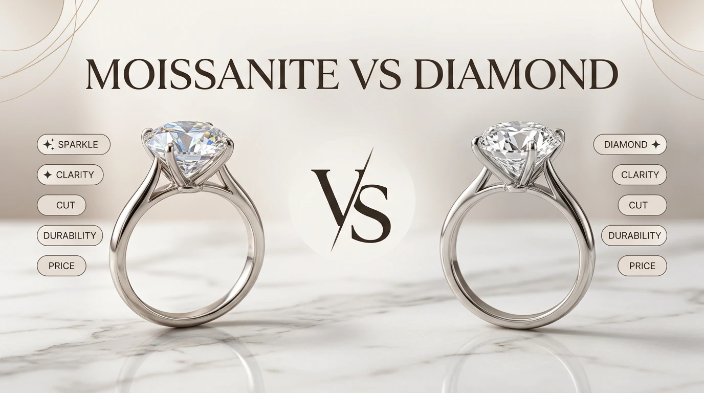 Moissanite vs diamond comparison