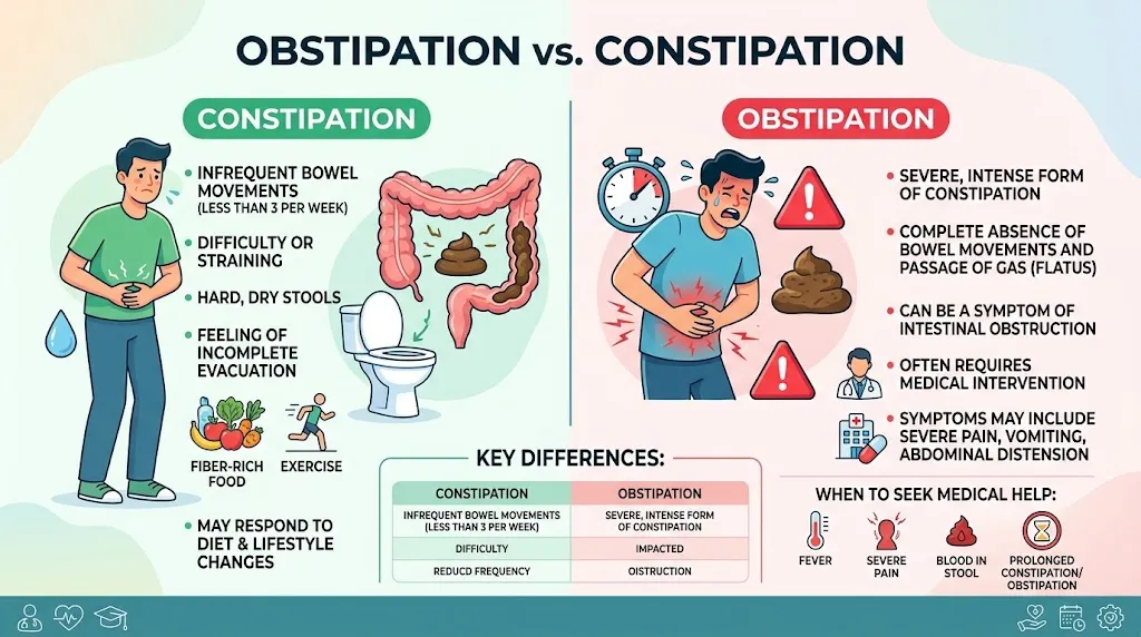 Obstipation vs Constipation